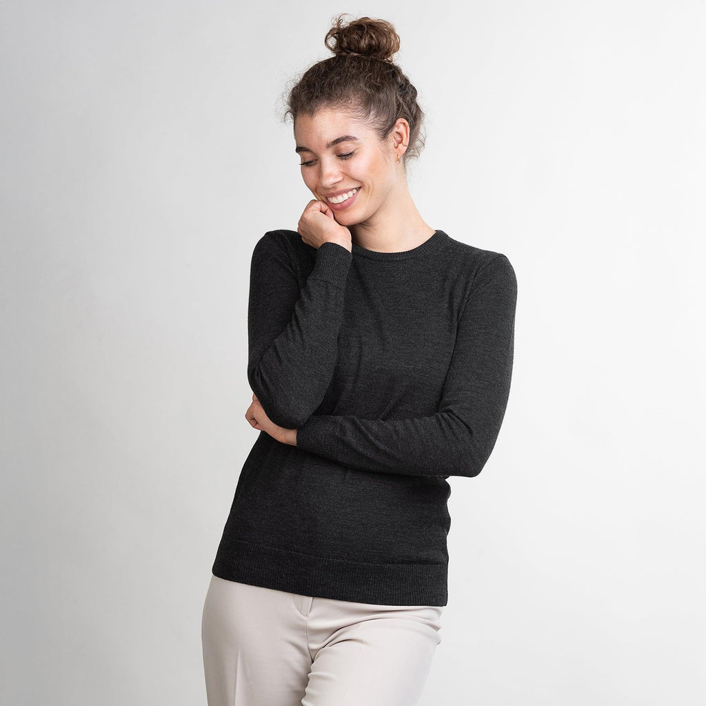 Merino Rundhals-Pullover Damen