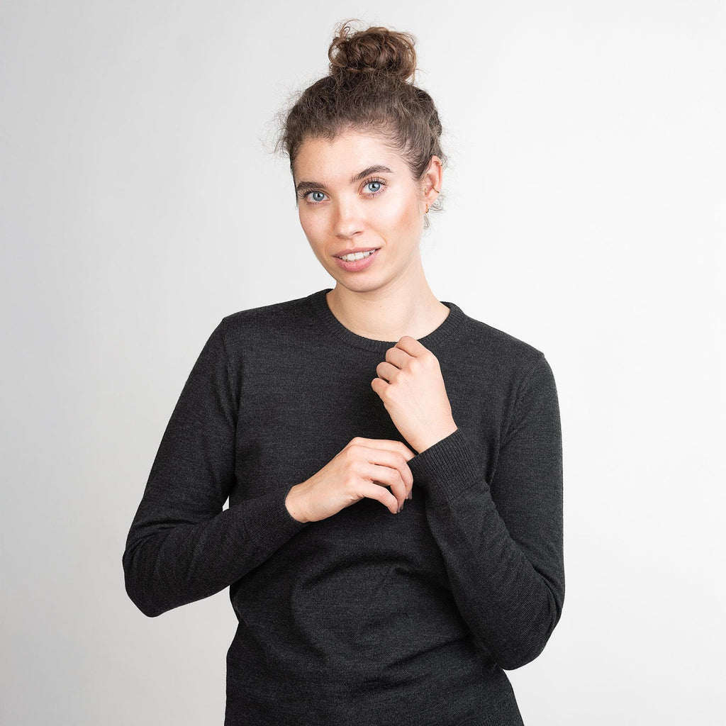 Merino Rundhals-Pullover Damen