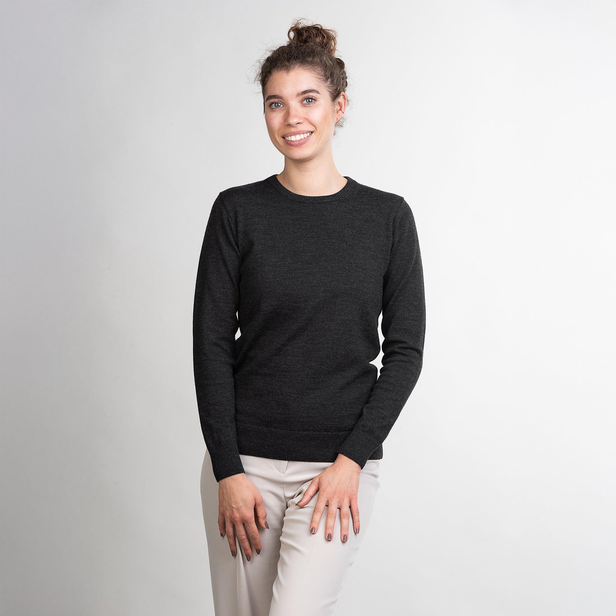 Merino Rundhals-Pullover Damen