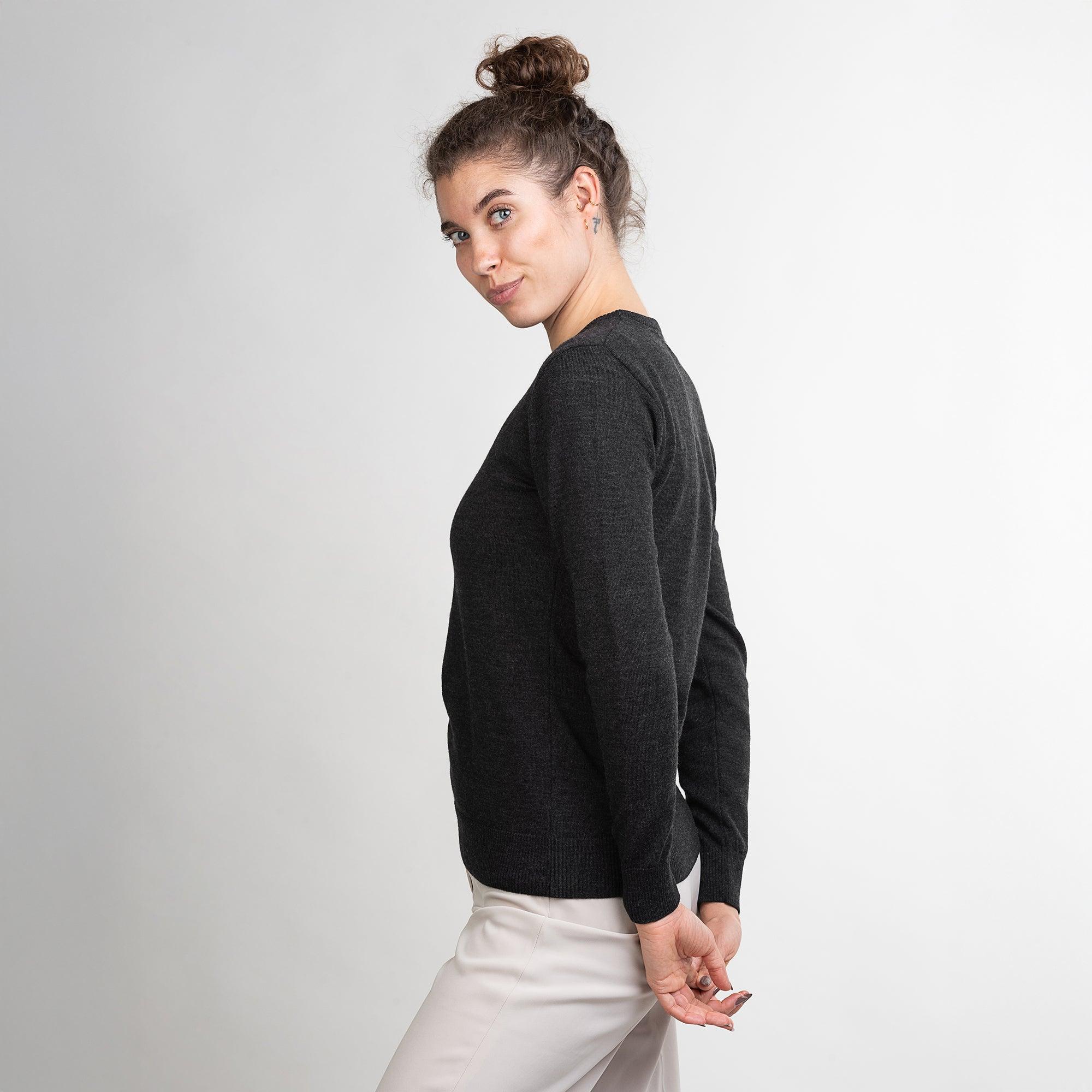 Merino Rundhals-Pullover Damen