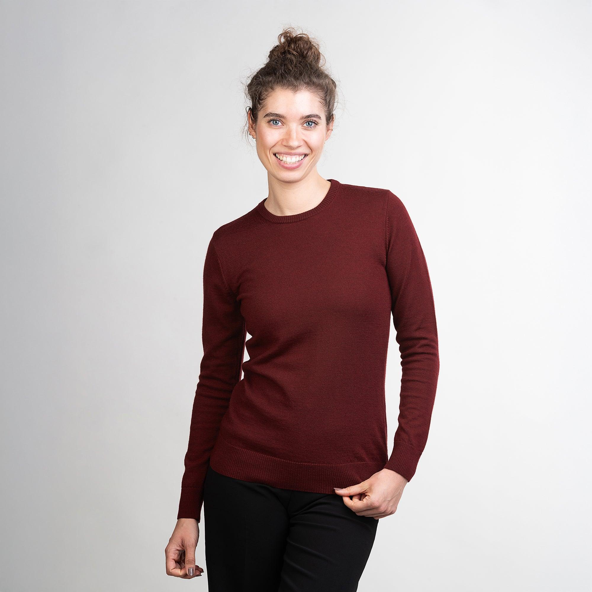 Merino Rundhals-Pullover Damen