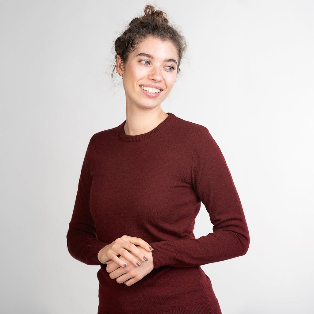 Merino Rundhals-Pullover Damen