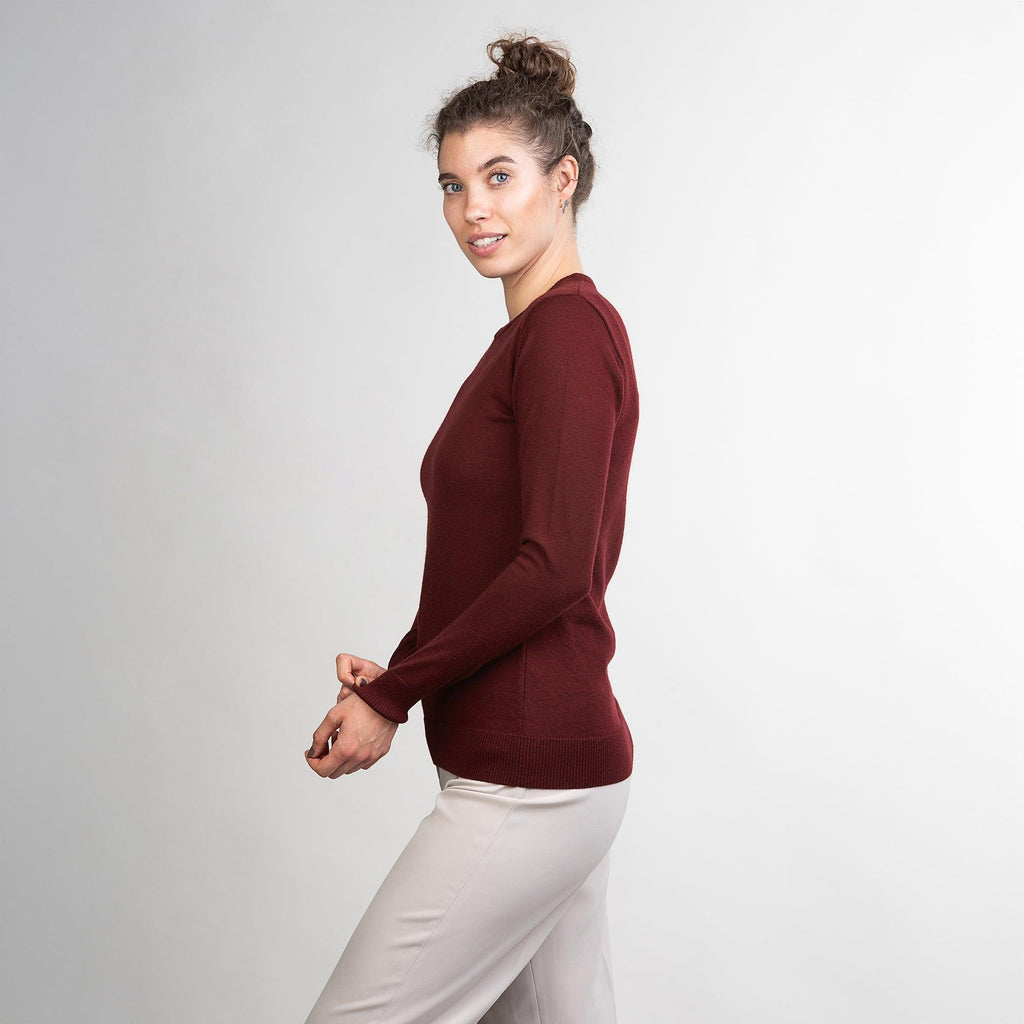 Merino Rundhals-Pullover Damen