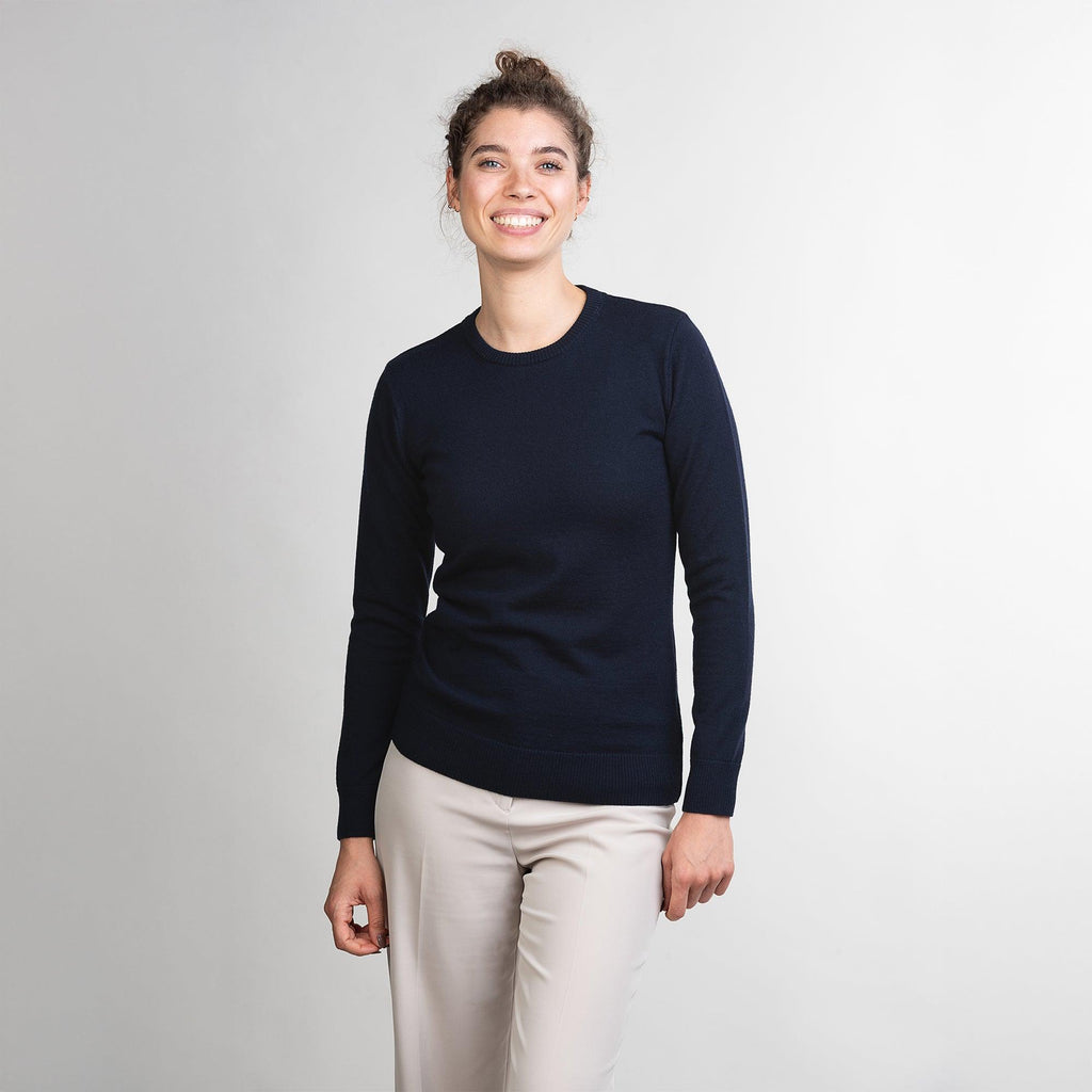 Merino Rundhals-Pullover Damen