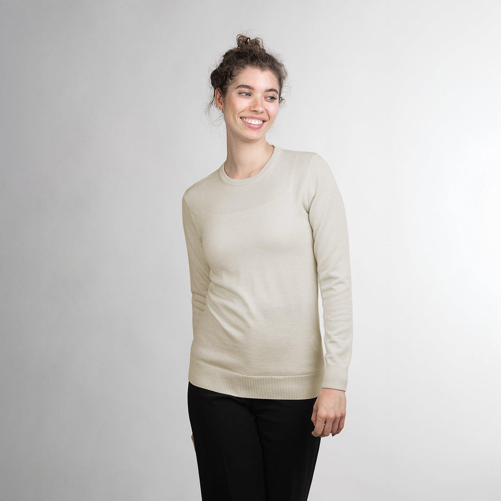 Merino Rundhals-Pullover Damen