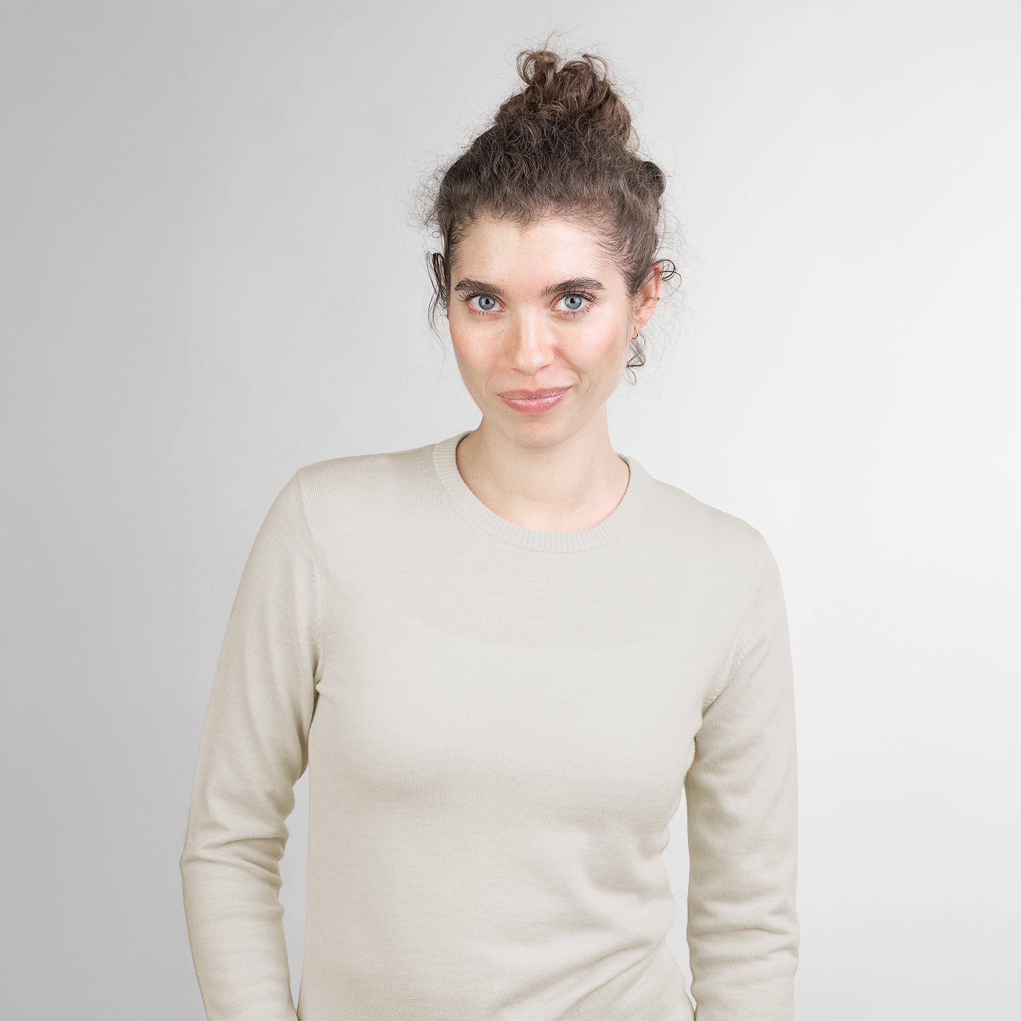 Merino Rundhals-Pullover Damen