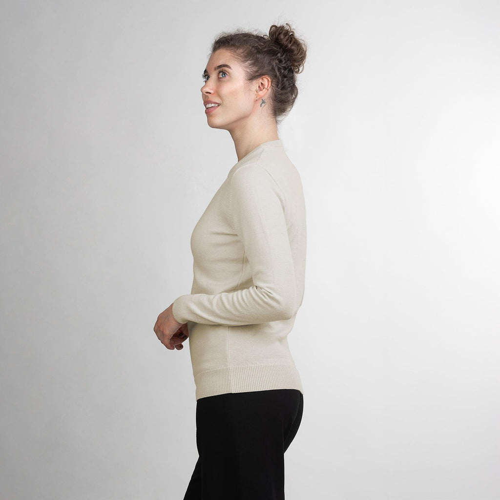 Merino Rundhals-Pullover Damen
