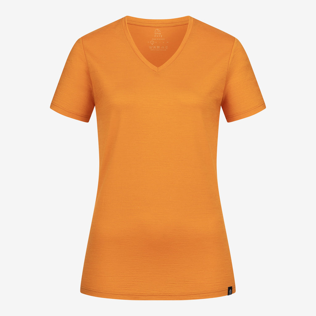 Merino T-Shirt V-Ausschnitt Damen