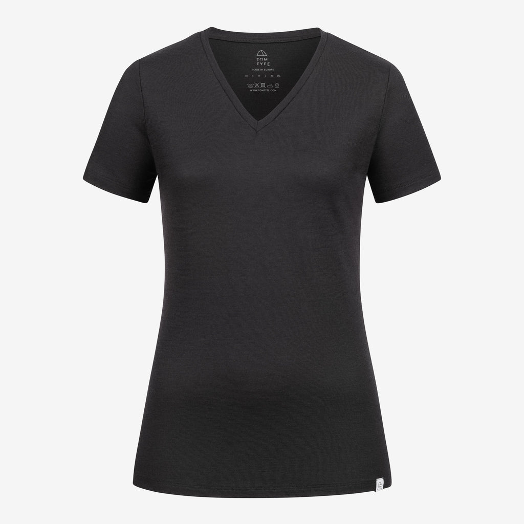 Merino T-Shirt V-Ausschnitt Damen