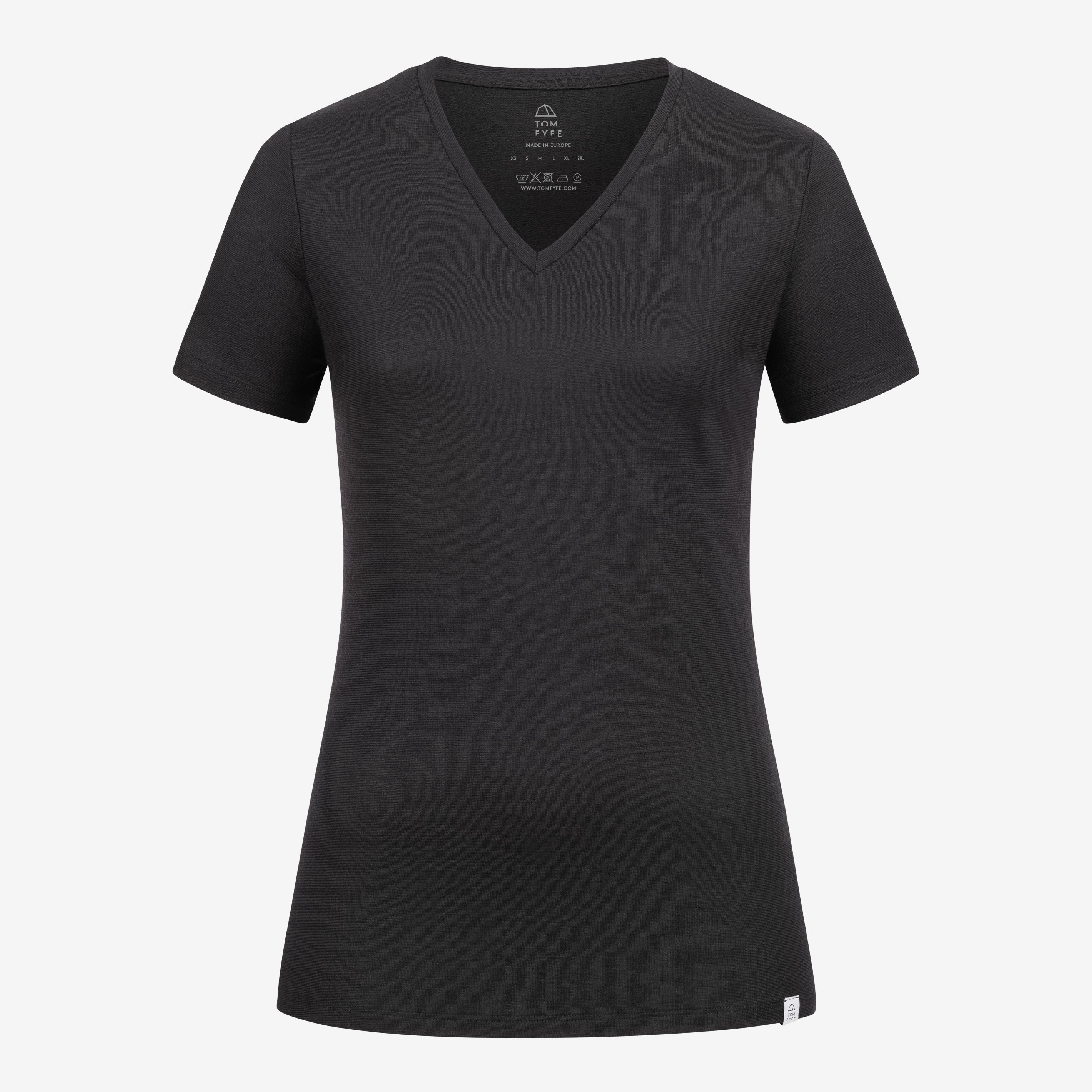 Merino T-Shirt V-Ausschnitt Damen