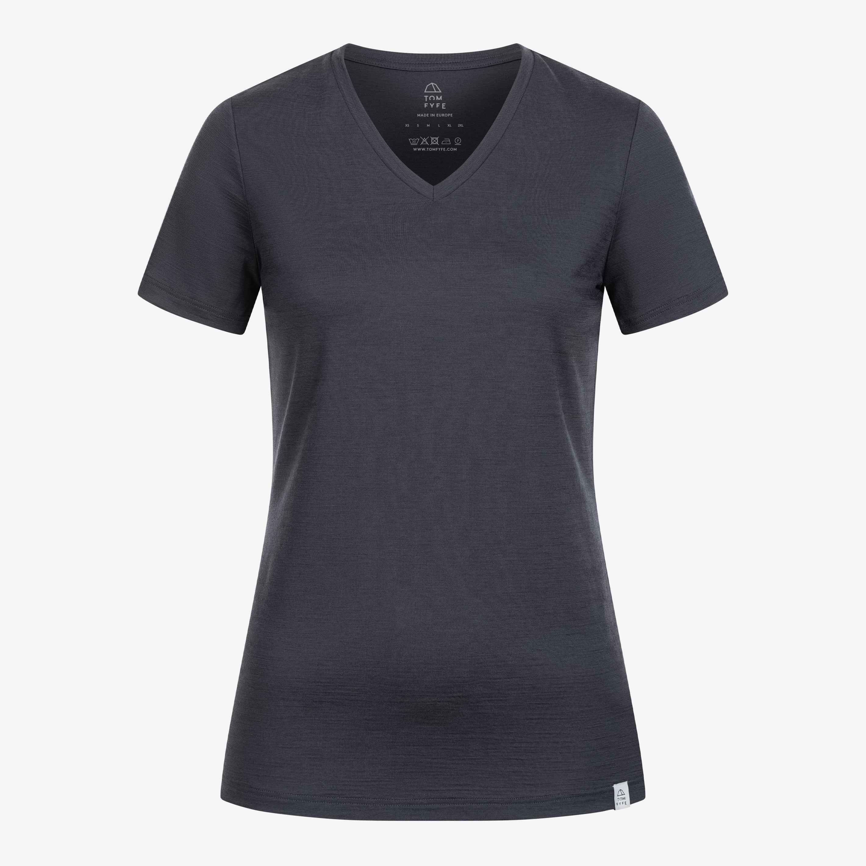 Merino T-Shirt V-Ausschnitt Damen