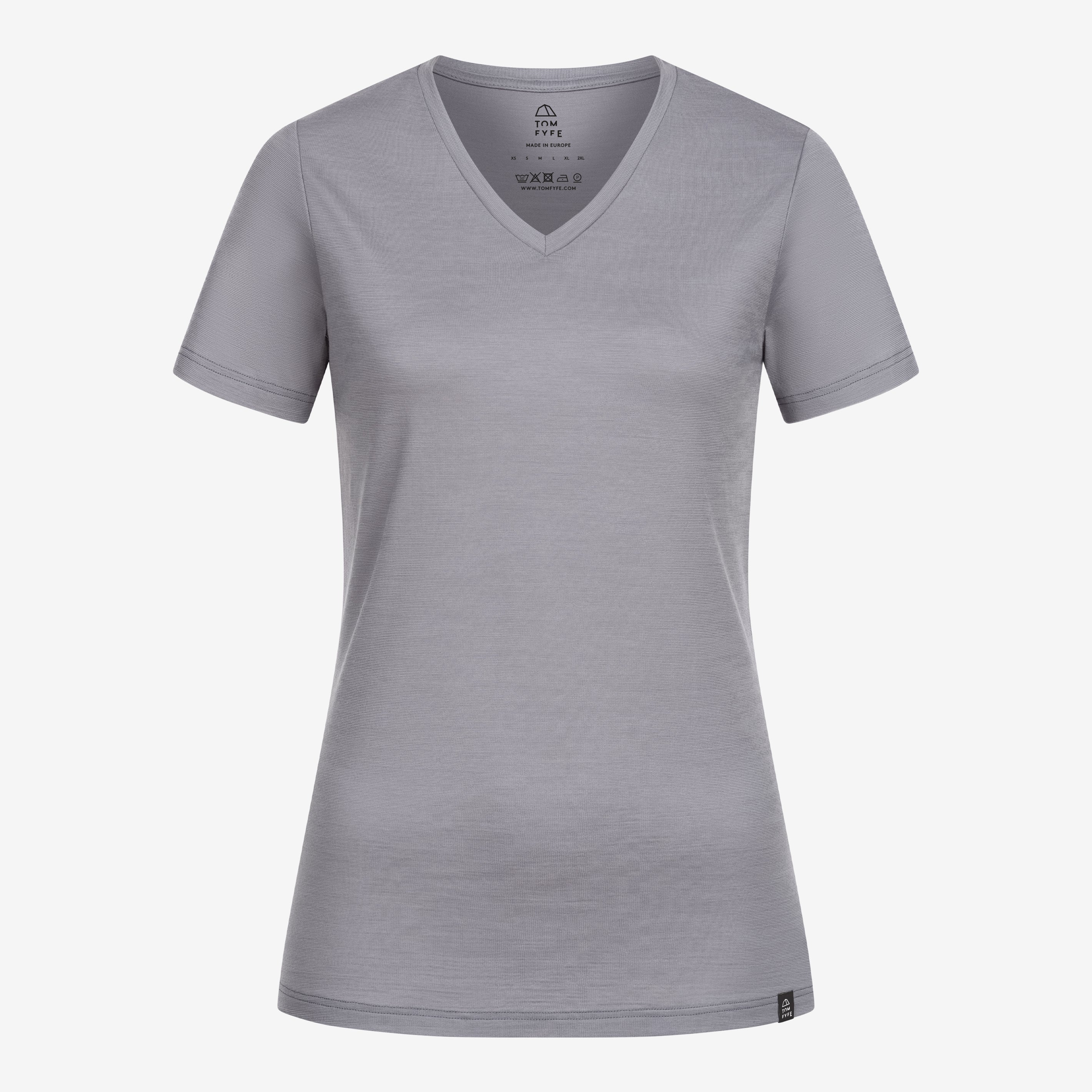 Merino T-Shirt V-Ausschnitt Damen