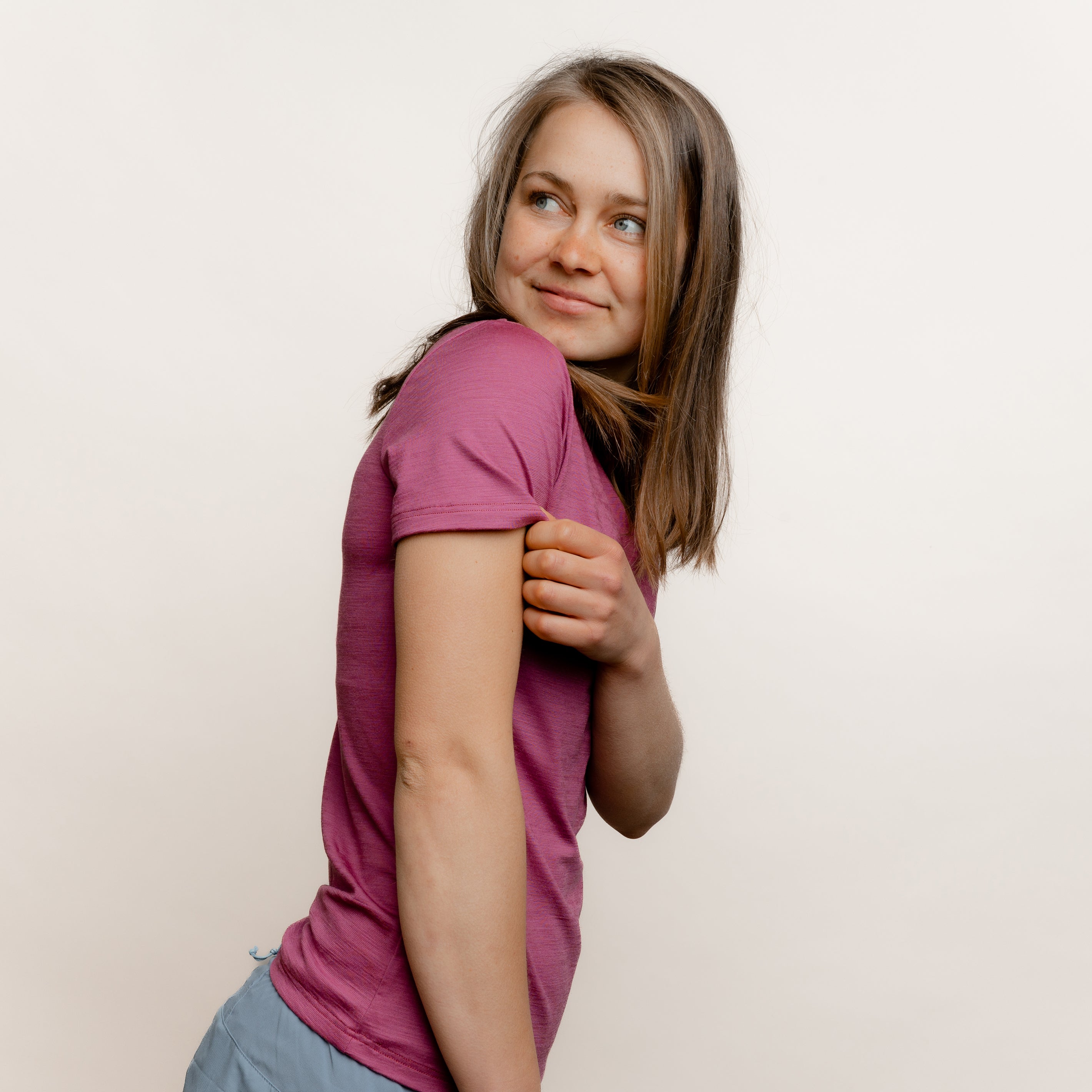 Merino T-Shirt V-Ausschnitt Damen