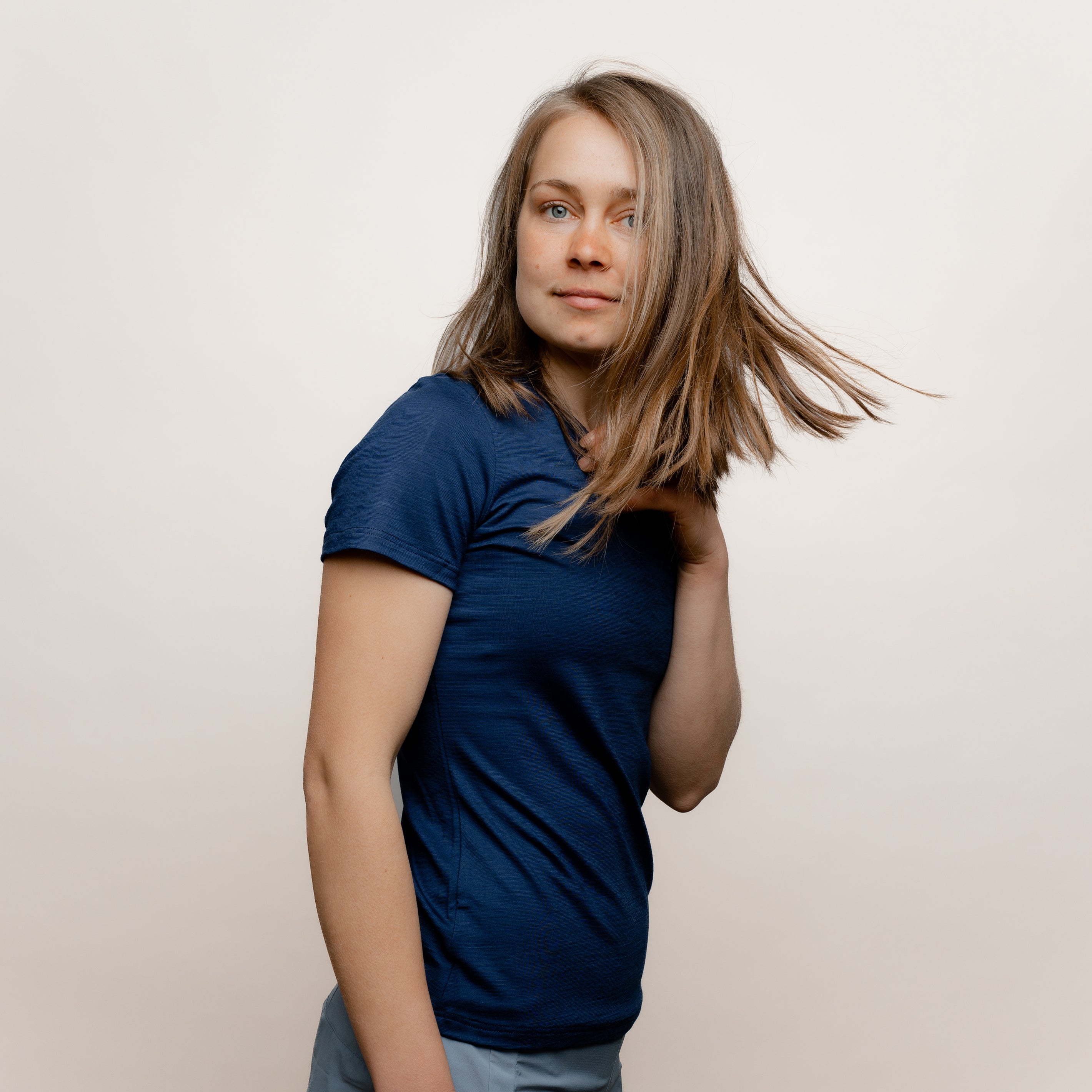 Merino T-Shirt V-Ausschnitt Damen