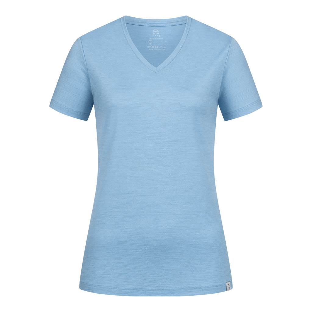 Merino T-Shirt V-Ausschnitt Damen