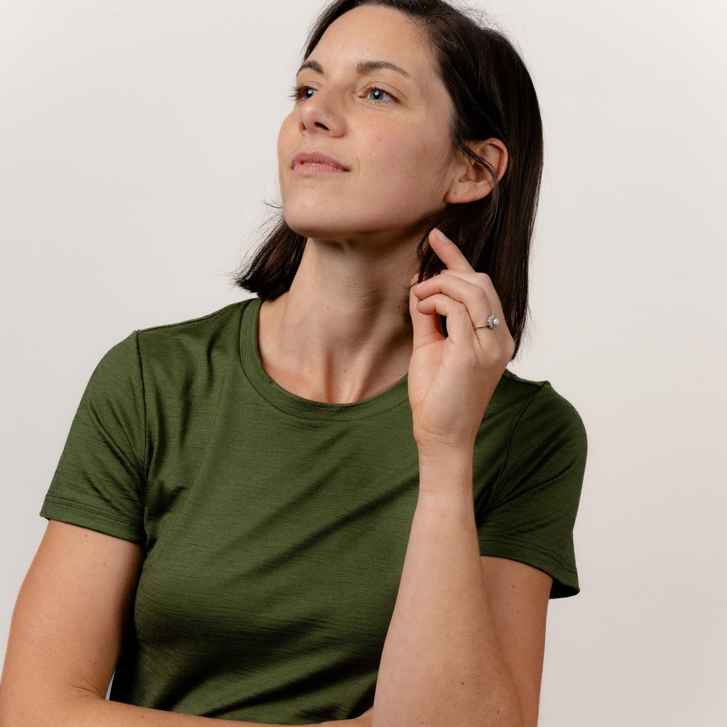 Merino T-Shirt Slim Fit Damen