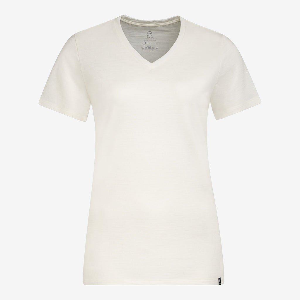 Merino T-Shirt V-Ausschnitt Damen